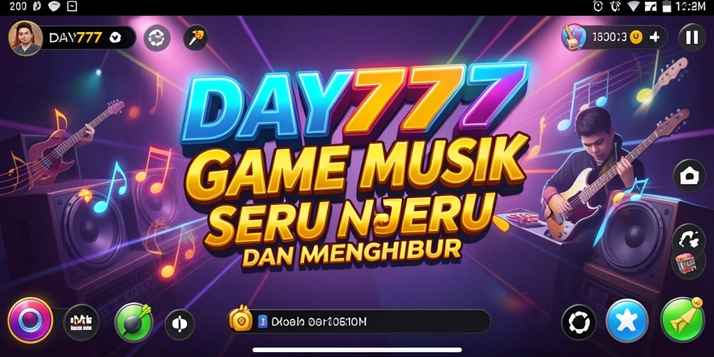 Gameplay DAY777 yang menampilkan tantangan musik seru.