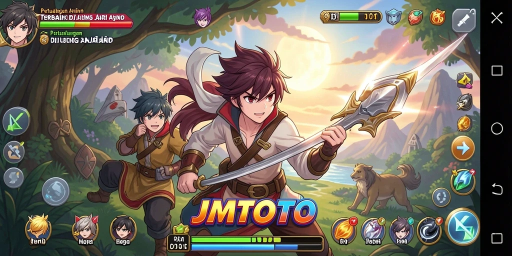 Tampilan gameplay menarik dari JMTOTO dengan karakter Anime yang menawan.