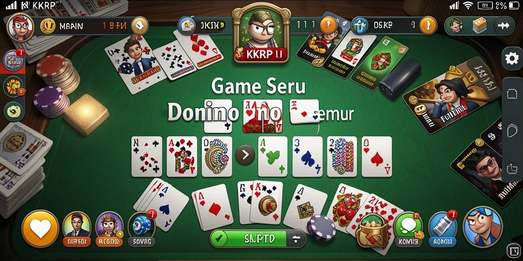 Screenshot gameplay KKRP menampilkan keseruan bermain Domino.