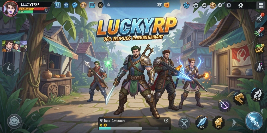 Screenshot utama LUCKYRP menampilkan antarmuka pengguna yang bersih dan intuitif.