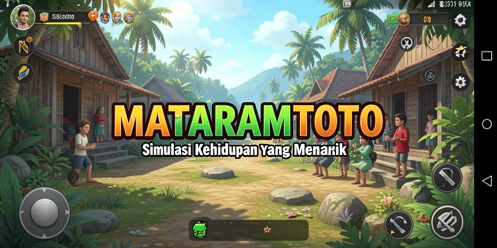 Screenshot gameplay MATARAMTOTO yang menunjukkan suasana kehidupan virtual.