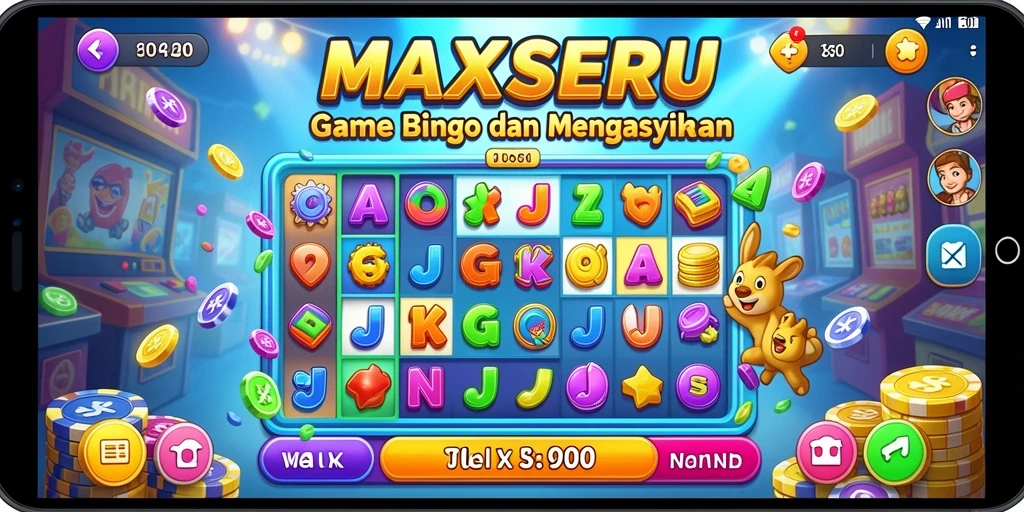 Screenshot gameplay seru dalam game Bingo MAXSERU.