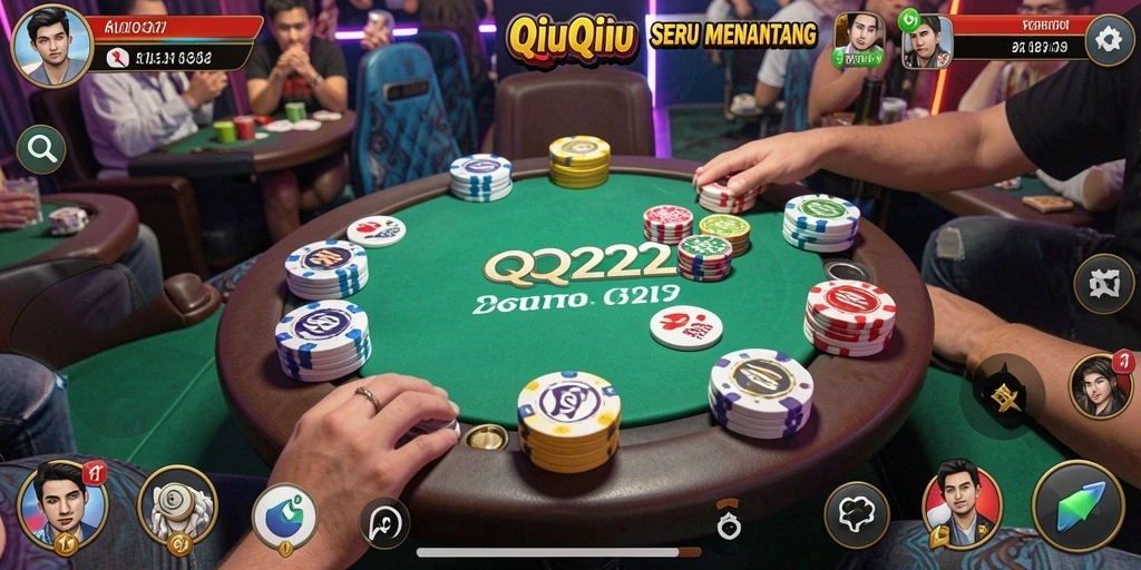 Tampilan gameplay yang menarik dari QQ222 dengan intensitas permainan QiuQiu.