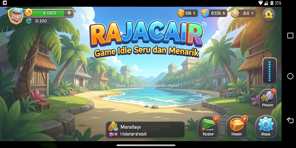 Screenshot gameplay RAJACAIR menampilkan pengelolaan sumber daya yang seru.