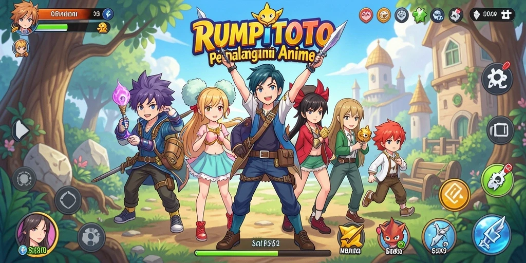 Menampilkan gameplay seru RUMPITOTO dengan karakter anime menarik.