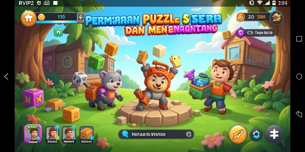 Tampilan gameplay RVIP2 dengan berbagai tantangan puzzle yang menarik.