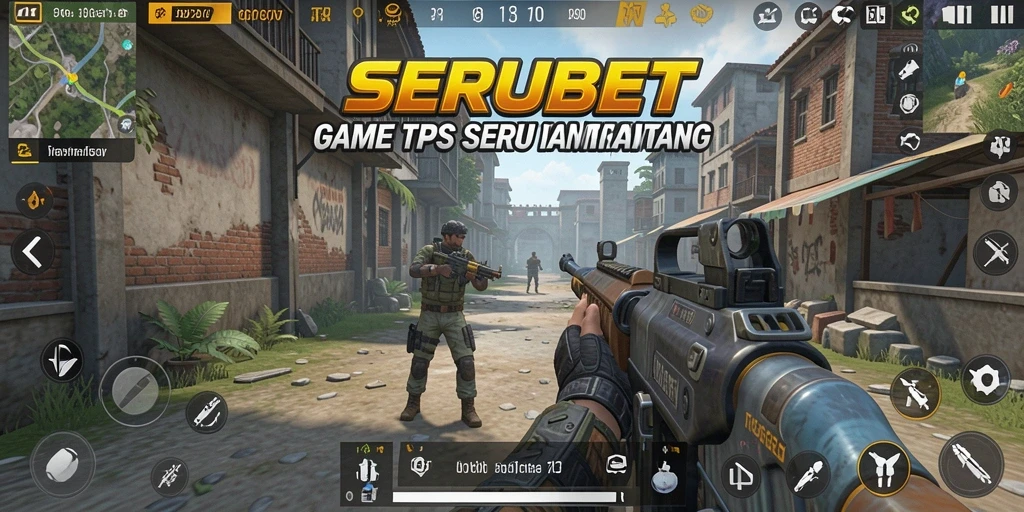 Tampilan gameplay SERUBET yang menegangkan dalam mode TPS.