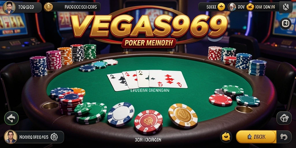 Tampilan gameplay Poker yang mendebarkan dan menghibur.