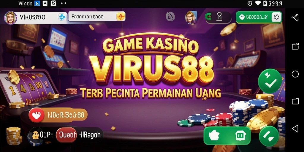 Screenshot gameplay VIRUS88 yang menunjukkan suasana permainan Kasino.